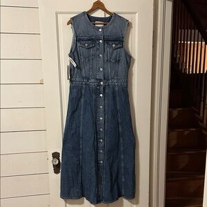 Citizens Of Humanity Blue Denim Idalene Maxi Dress